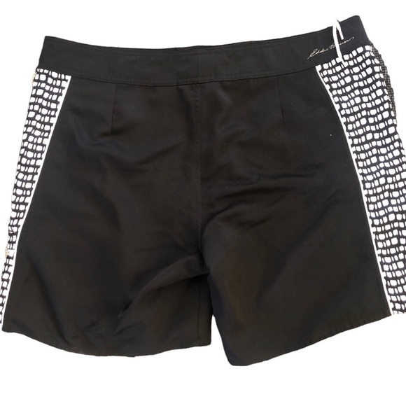 Eddie Bauer Board Shorts Sz. XL Black White Drawstring Close Casual Summer - Picture 2 of 5